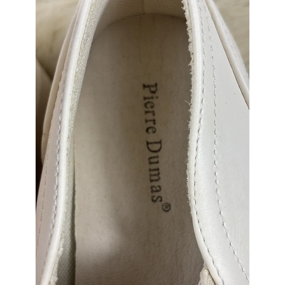 Pierre Dumas Paloma-1 Platform Sneakers Womens 8.5 Ivory Chain Comfort Loafers